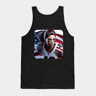 American Woman NFL Football Player #22 Tank Top